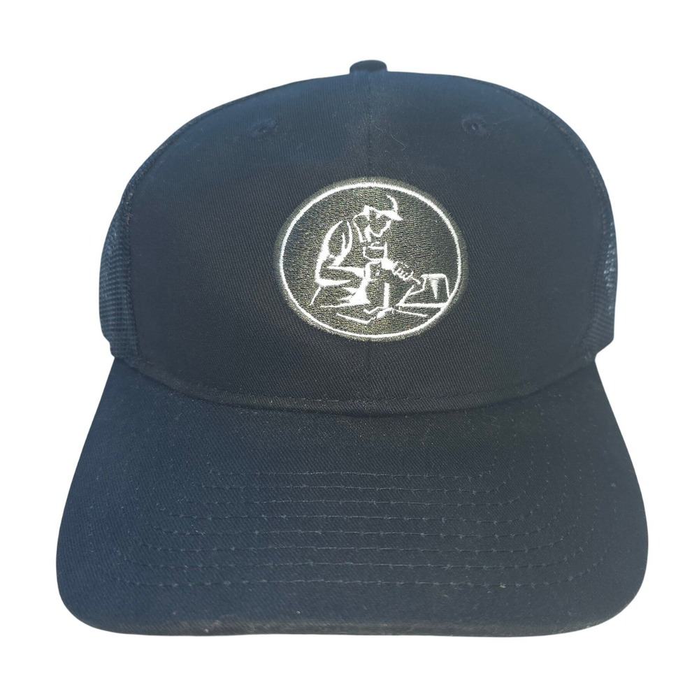 Port Authority Black Trucker Hat Brickline Stone & Pavers Snapback Cap Utility